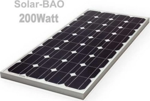 Φωτοβολταϊκό Πάνελ 200W, 17V Μονοκρυσταλλικός Συλλέκτης Solar Panel Bao Με Πλαίσιο Αλουμινίου