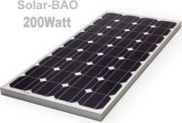 Φωτοβολταϊκό Πάνελ 200W, 17V Μονοκρυσταλλικός Συλλέκτης Solar Panel Bao Με Πλαίσιο Αλουμινίου