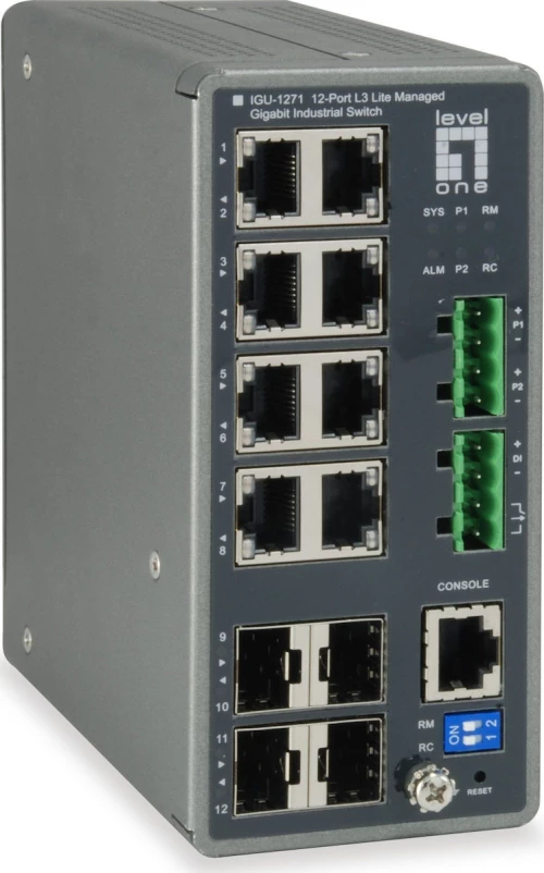 Network Switch Levelone 8X Ge Igu-1271 4Xgsfp 8Xpoe