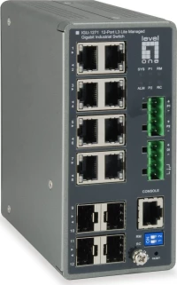 Network Switch Levelone 8X Ge Igu-1271 4Xgsfp 8Xpoe