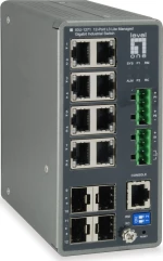 Network Switch Levelone 8X Ge Igu-1271 4Xgsfp 8Xpoe