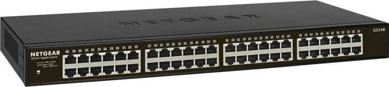 Netgear Gs348 Μη Διαχειρίσιμος Gigabit Ethernet (10/100/1000) Μαύρος (Μαύρο) 1U