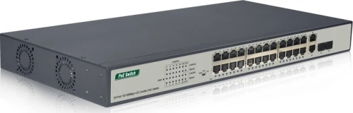 Network Switch Digitus 24-Port Fast Ethernet PoE+2G Combo