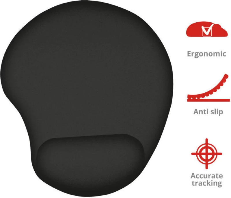 Trust Bigfoot Gel MousePad Black 236mm