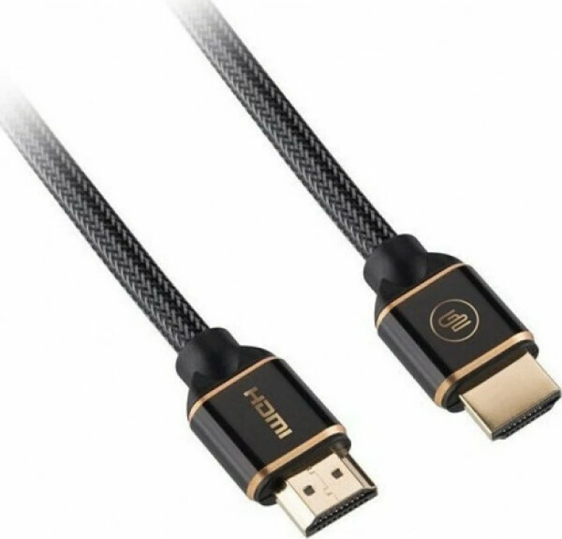 GoGEN HDMI 2.0 Braided Cable HDMI male - HDMI male 1m Μαύρο