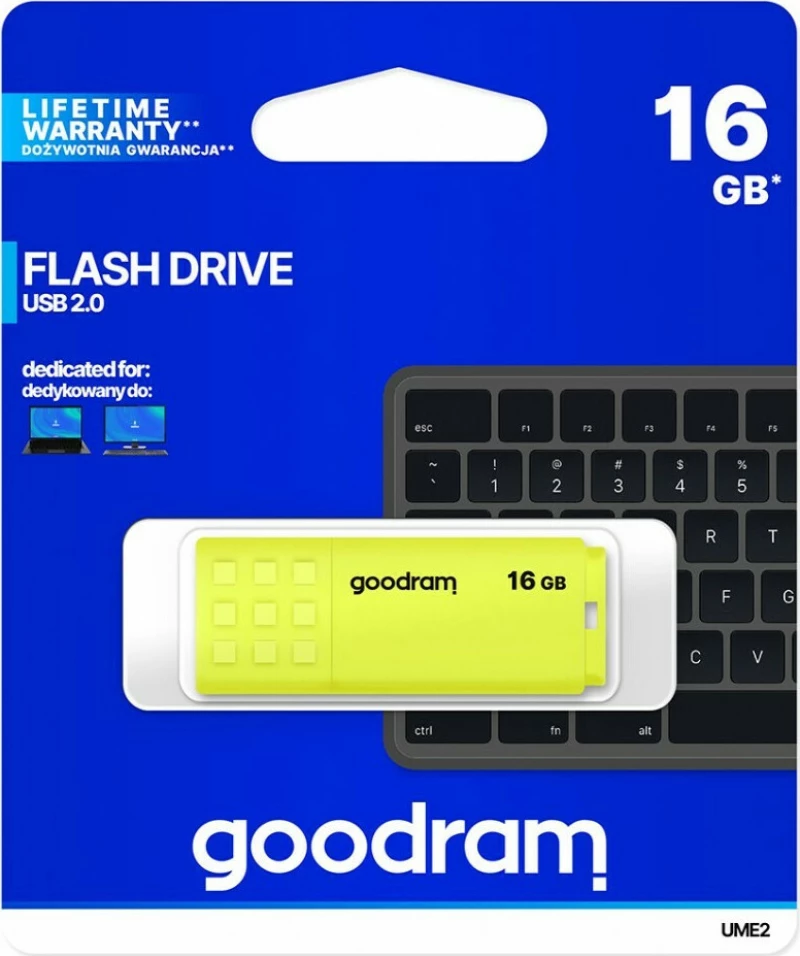 GoodRAM UME2 16GB USB 2.0 Yellow