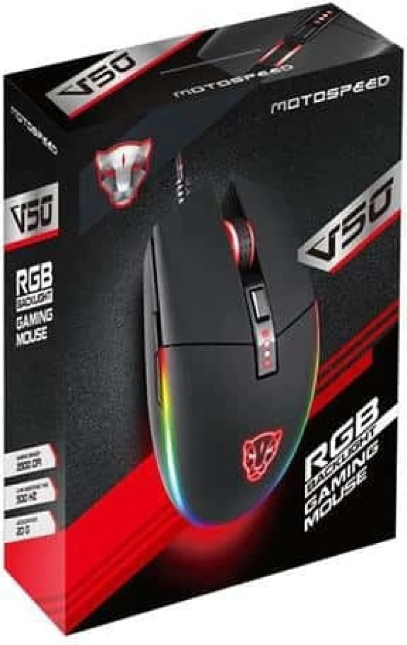 Motospeed V50 RGB Gaming Ποντίκι Μαύρο