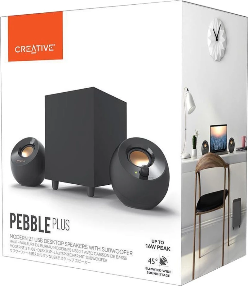 Creative Labs Creative Pebble Plus σετ ηχείων 2.1 κανάλια 8 W Μαύρος (Μαύρο)