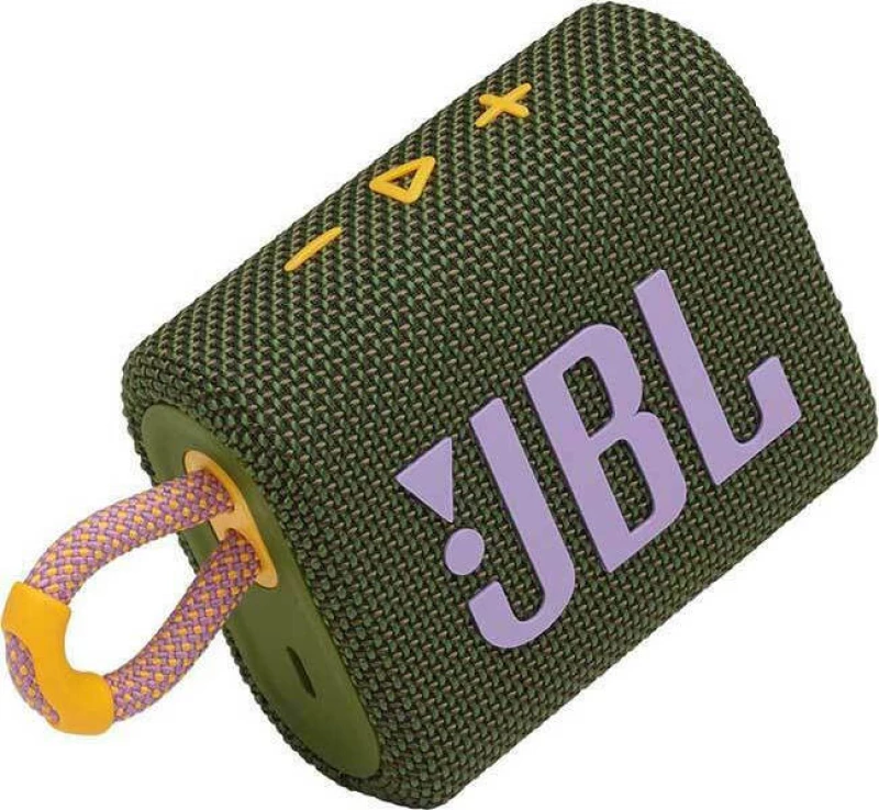 JBL Go 3 Αδιάβροχο Ηχείο Bluetooth 4.2W με 5 ώρες Λειτουργίας Green