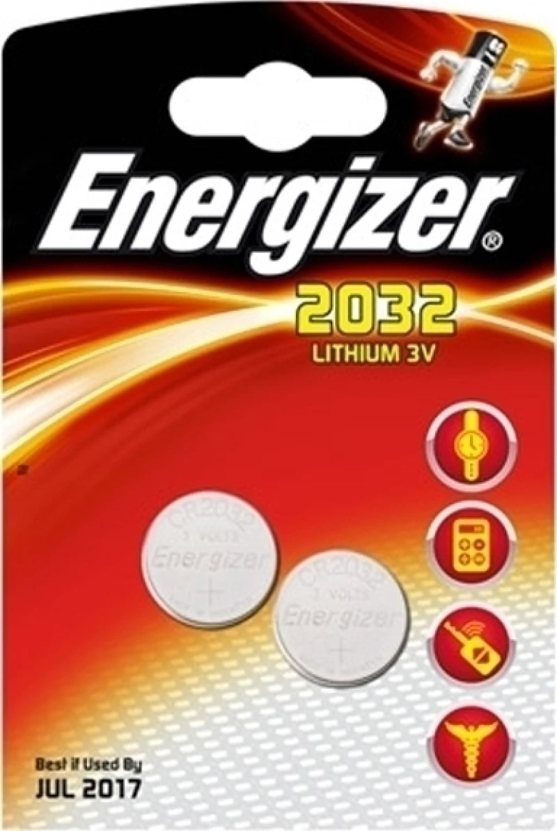 Buttoncell Lithium Energizer Cr2032 3V Τεμ. 2