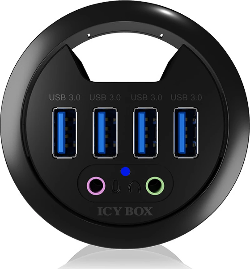 Icy Box Ib-Hub1403A Usb 3.0 (3.1 Gen 1) Type-A 5000 Mbit/S Μαύρος (Μαύρο)