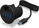 Icy Box Ib-Hub1403 Usb 3.0 (3.1 Gen 1) Type-A 5000 Mbit/S Μαύρος (Μαύρο)
