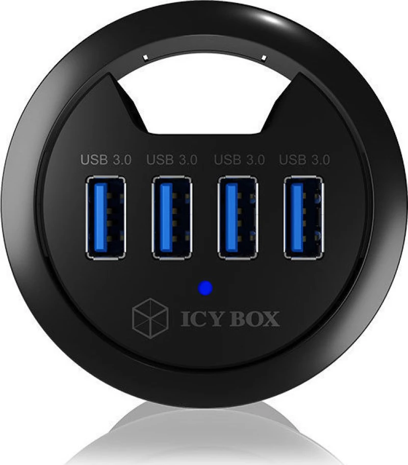 Icy Box Ib-Hub1403 Usb 3.0 (3.1 Gen 1) Type-A 5000 Mbit/S Μαύρος (Μαύρο)