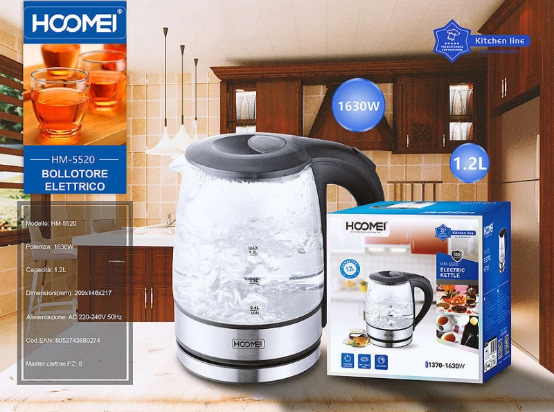 Hoomei HM-5520 Βραστήρας 1.2lt 1630W