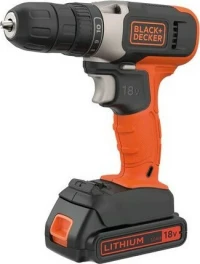 Black & Decker Δραπανοκατσάβιδο Μπαταρίας 18V 1x1.5Ah