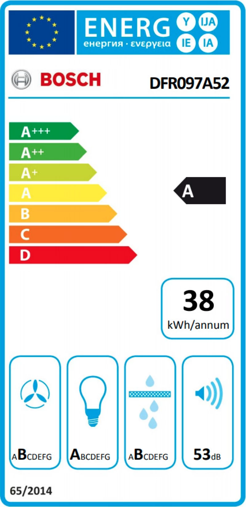Bosch DFR097A52 Συρόμενος Απορροφητήρας 90cm