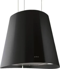 Elica Juno Μαύρος Απορροφητήρας Νησίδας (Ø 50 cm)