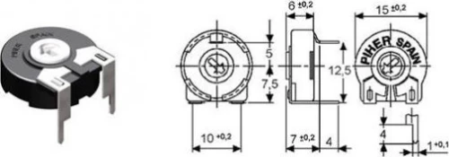 Trimmer 22K 203M οριζόντιο (OEM)