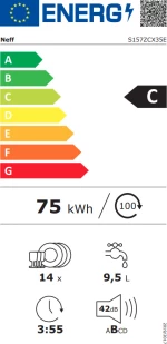 Neff S157ZCX35E Πλυντήριο Πιάτων Πλήρως Εντοιχιζόμενο