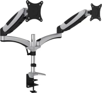 Digitus DA-90353 βάση γραφείου επίπεδης οθόνης 68,6 cm (27") Σφιγκτήρας Μαύρος (Μαύρο), Άργυρος