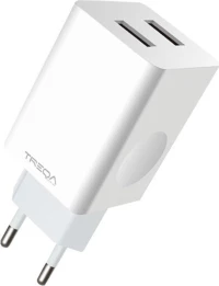 Treqa 2x USB Wall Adapter Λευκό (CH-613)