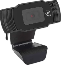 Manhattan 1080p USB Webcam usb with microphone black 462006