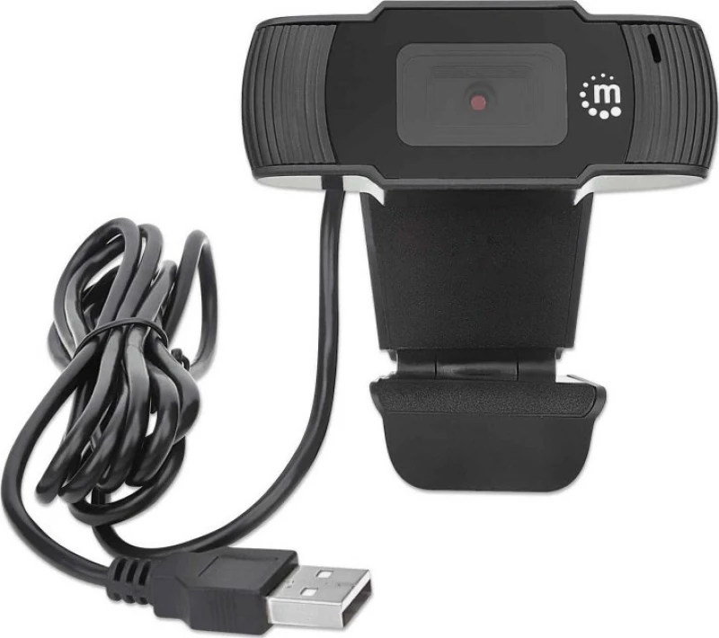 Manhattan 1080p USB Webcam usb with microphone black 462006