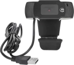 Manhattan 1080p USB Webcam usb with microphone black 462006
