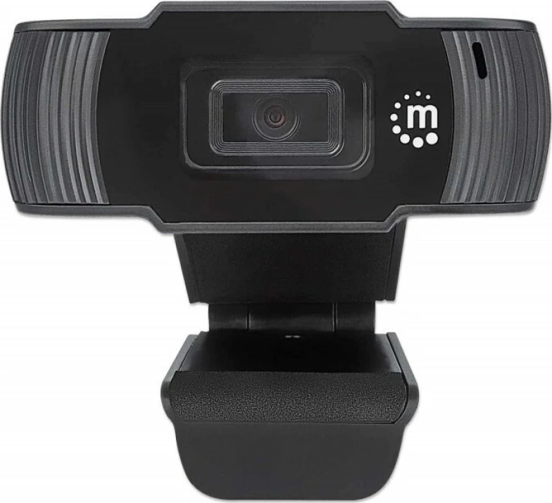 Manhattan 1080p USB Webcam usb with microphone black 462006