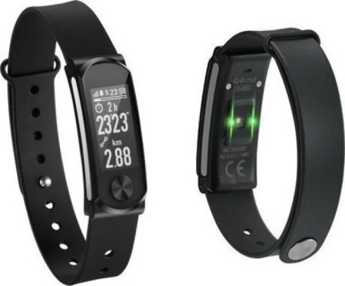 Q-Band Heart Fitness Band Q-68Hr, Με Smart Notification, Black
