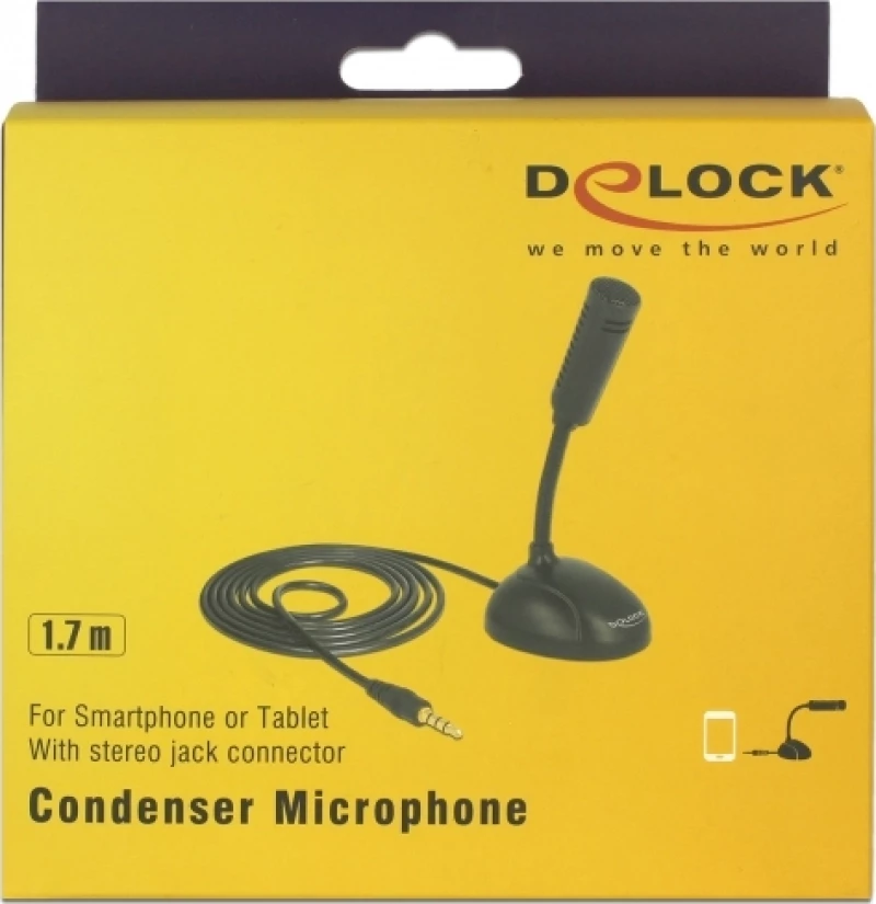 DeLOCK 65872 μικρόφωνο Mobile phone/smartphone microphone Μαύρος (Μαύρο)