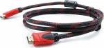 HDMI 1.4 Braided Cable HDMI male - HDMI male 5m Κόκκινο ()