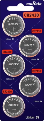 Murata Μπαταρία Λιθίου Cr2430, 3V, 5Τμχ