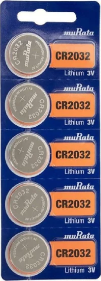 Murata Μπαταρία Λιθίου Cr2032, 3V, 5Τμχ