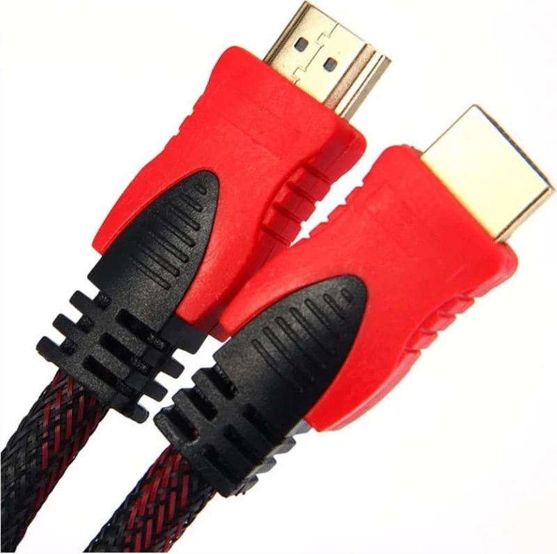 Omnitron HDMI 1.4 Braided Cable HDMI male - HDMI male 3m Κόκκινο