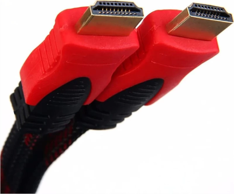 Omnitron HDMI 1.4 Braided Cable HDMI male - HDMI male 3m Κόκκινο