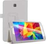 Leather Stand Flip Cover Λευκό (Galaxy Tab 4 7.0)