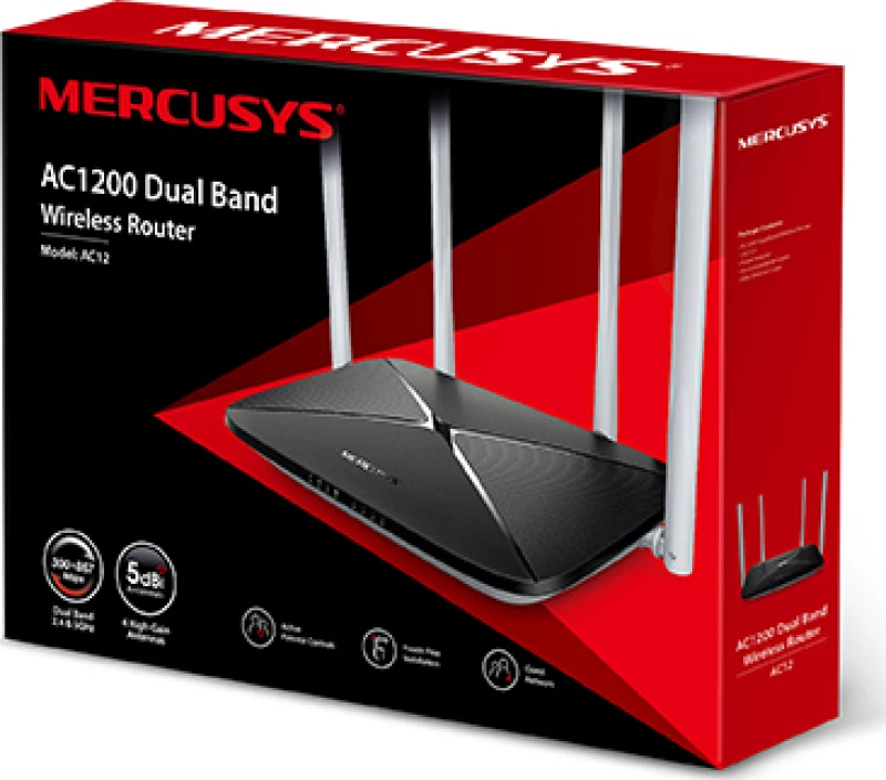 Mercusys Ac12 Wifi Router Ac1200 Dual Band