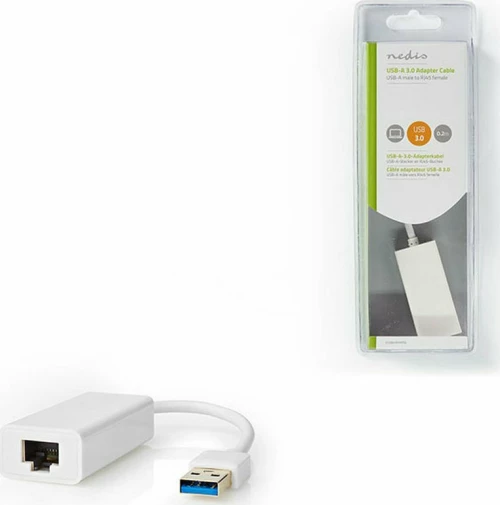 Αντάπτορας Δικτύου Usb Nedis Ccgb61950Wt02 Male Usb-A To Female Rj45