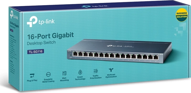 Tp-Link 16-Port Gigabit Desktop Switch (Tl-Sg116) V1