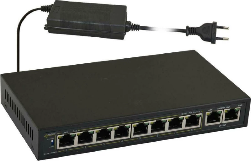 Pulsar Poe Ethernet Switch S108-90W, 10X Ports 10/100Mb/S 5902135316306