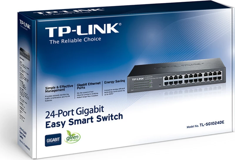Tp-Link Easy Smart Switch Tl-Sg1024De, 24 Port, 10/100/1000 Mbps