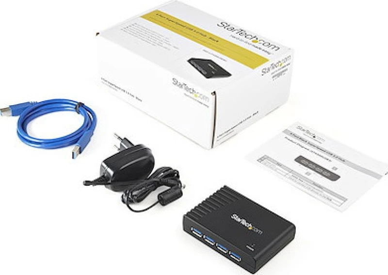 StarTech 4 Port Black SuperSpeed USB 3.0 Hub