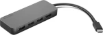 Lenovo USB-C to 4 Port USB-A Hub Μαύρο