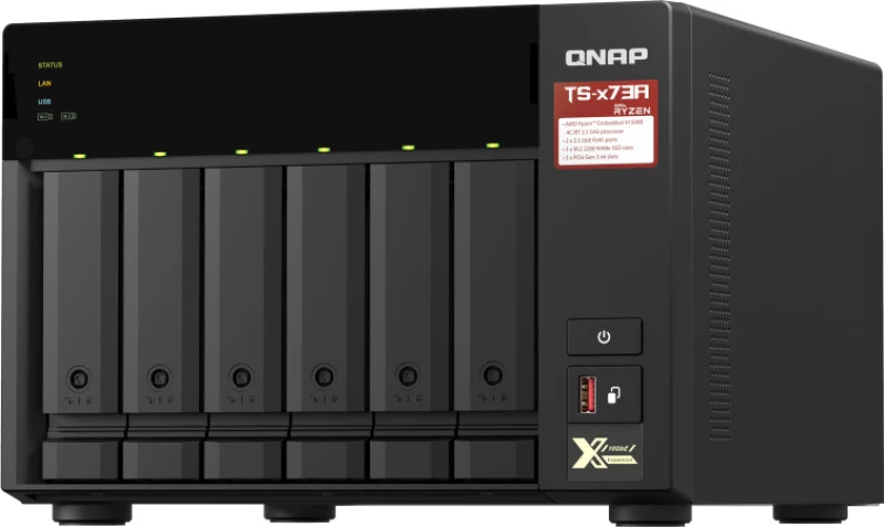 Qnap Ts-673A-8G Nas/Storage Server Tower Ethernet Lan Black V1500B