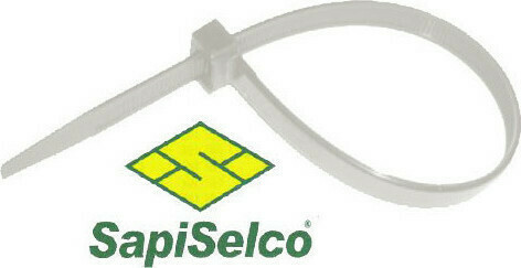 Δεματικά Καλωδίων 3,5mmx280mm Ιταλίας (100Τμχ) Sapiselco Χρώμα: Λευκό (100Τμχ)