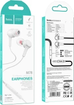 Hoco M78 El Placer In-ear Handsfree με Βύσμα 3.5mm Λευκό