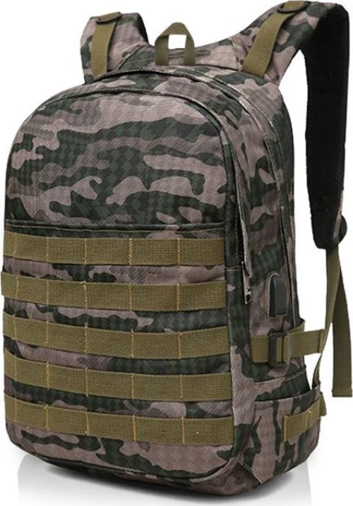 Camo Σακίδιο πλάτης για laptop έως 15,6", με ενσωματωμένη θύρα USB - Χακί