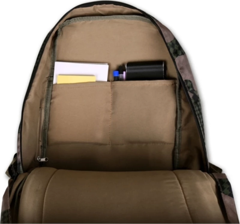 Camo Σακίδιο πλάτης για laptop έως 15,6", με ενσωματωμένη θύρα USB - Χακί