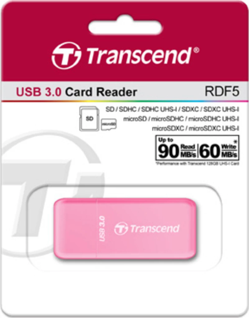 Transcend Card Reader Rdf5 Usb 3.1 Gen 1 Pink
